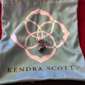 Kendra Scott Silver and Blue Statement Ring